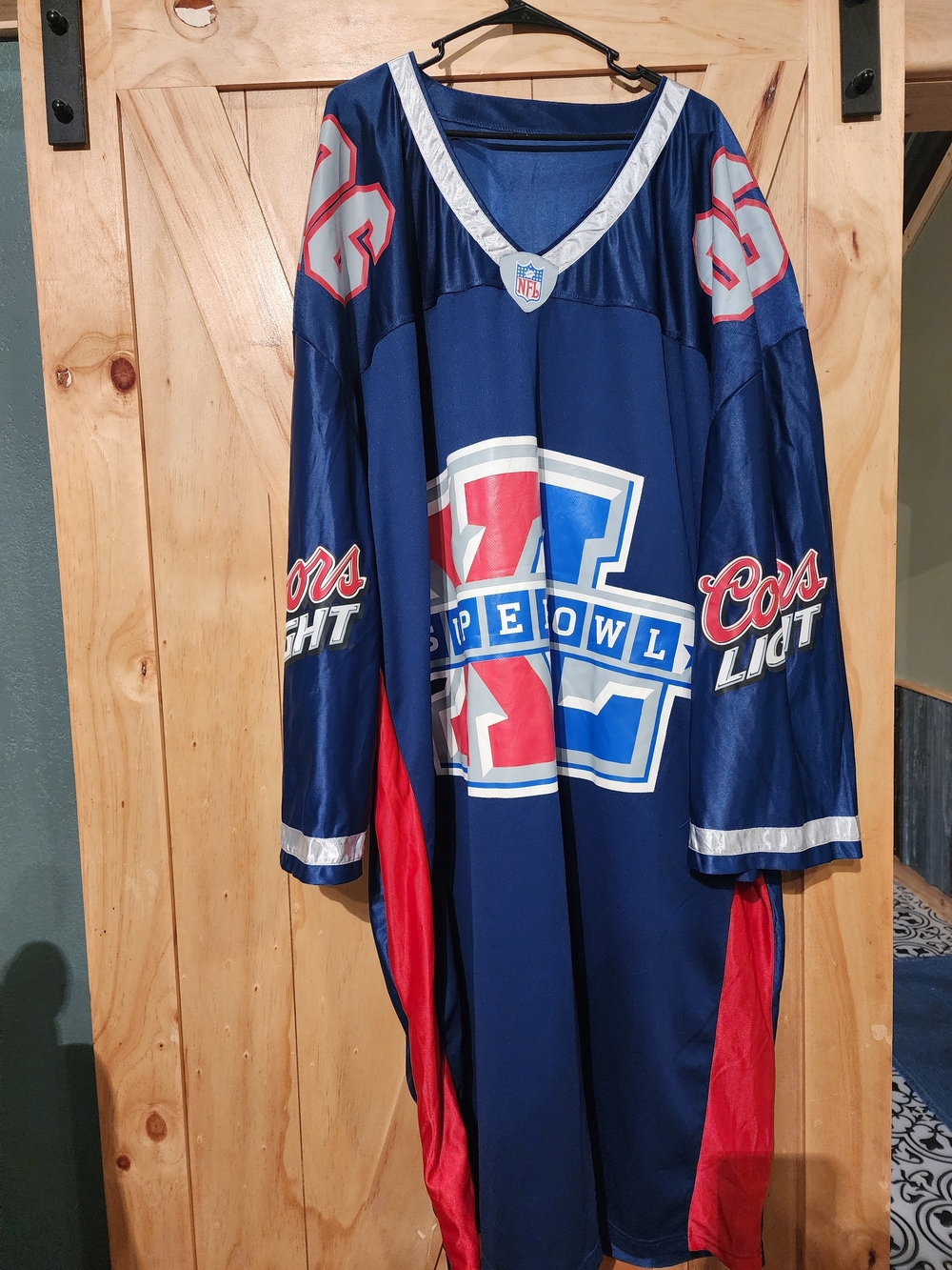 NFL Navy Blue Red Coors Light Super Bowl Jersey